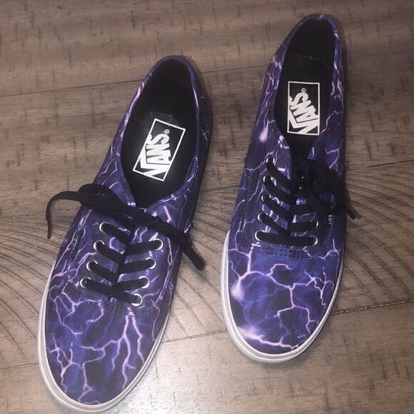 Purple Lightening Skies Vans Sanitized with Coconut 🥥 Clorox - Picture 13 of 16